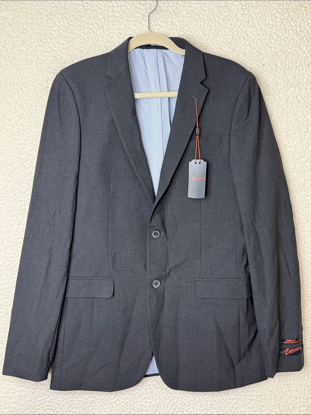 NWT Egara Separate Suit Jacket Charcoal Gray 40L